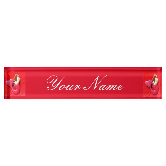 Placa De Nombre sirenas de cola cardíaca (Anverso)