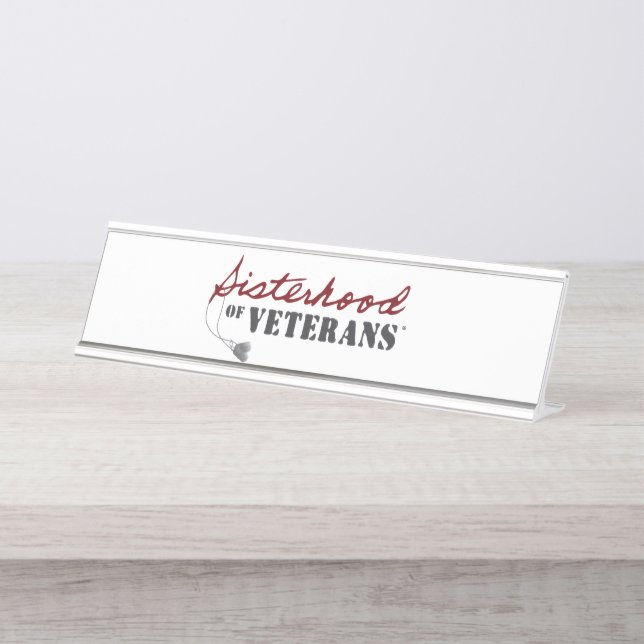 Placa De Nombre Sisters of Veterans Military Pride Design (Anverso)