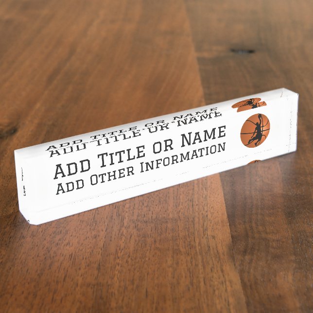 Placa De Nombre Slam Dunk Baloncestista (Lateral)