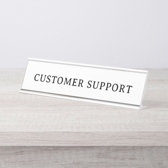Placa De Nombre SOPORTE AL CLIENTE | Profesional Moderno (Anverso)