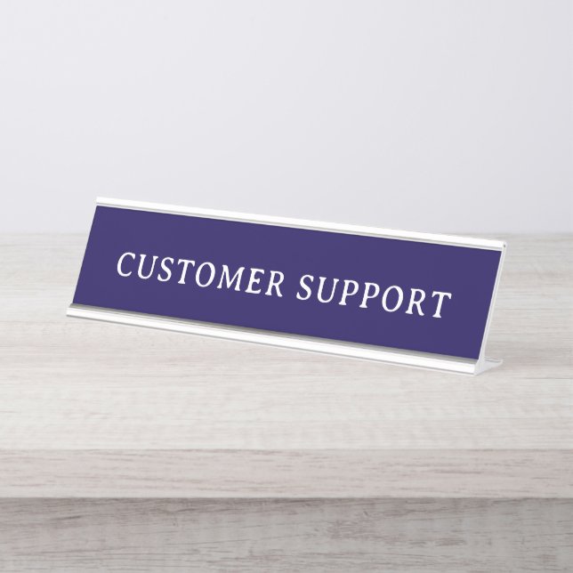 Placa De Nombre SOPORTE AL CLIENTE | Profesional Moderno (Anverso)