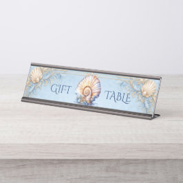 Placa De Nombre Soporte de mesa para regalos de boda en la playa d