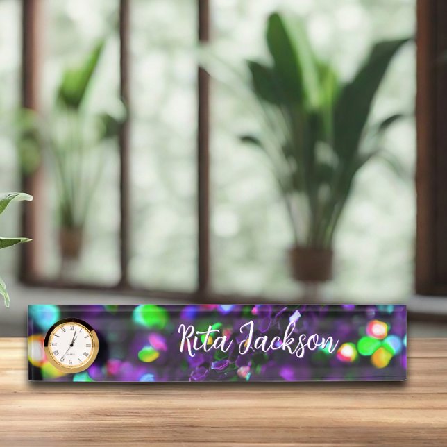 Placa De Nombre Sparkling morado oscuro (Subido por el creador)