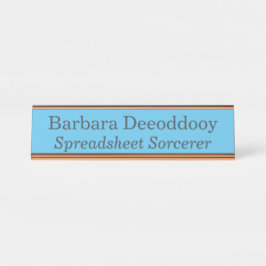 Placa De Nombre Spreadsheet Sorcerer Blue