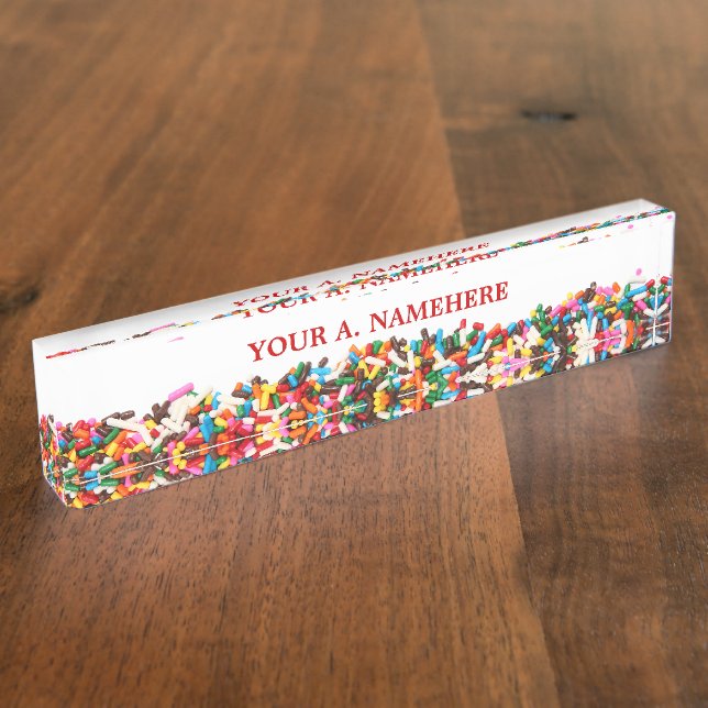Placa De Nombre Sprinkles Desk Nameplate (Lateral)