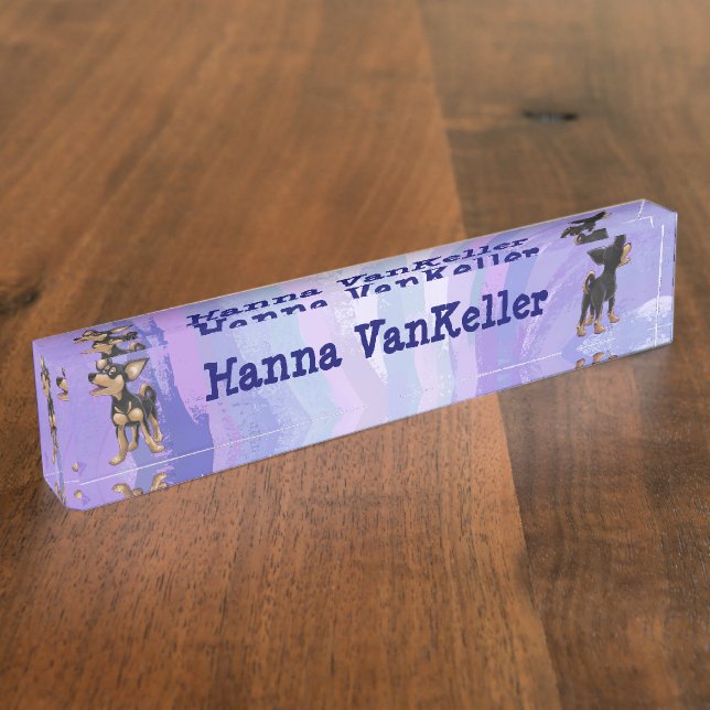 Placa De Nombre Stationery Chihuahua (Lateral)