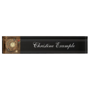 Placa De Nombre Steampunk, maravilloso trabajo de relojería