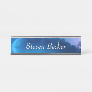Placa De Nombre Stormy Skies