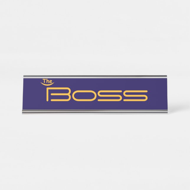 Placa De Nombre Style Gold El JEFE (Anverso)