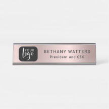 Su logotipo Rosa de oro Rubor Moda metálica modern