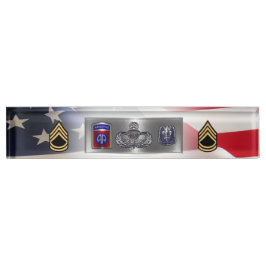 Placa De Nombre Suboficial de primera clase de la División Aerotra