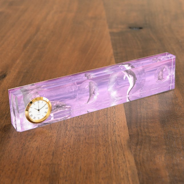 Placa De Nombre Sueño De Delfines (Lateral)