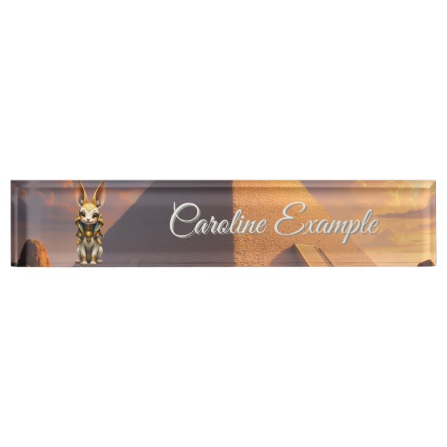 Placa De Nombre Sunlit Guardian – Desert Relic Bunny. (Anverso)