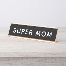 Placa De Nombre Super Mamá