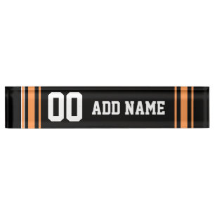 Placa De Nombre Team Jersey con nombre y número personalizados