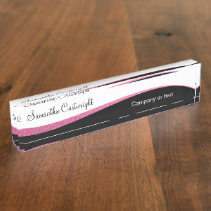 Placa De Nombre Tema de belleza brillante