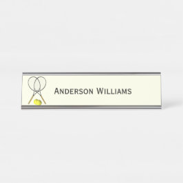 Placa De Nombre Tennis Doubles Cream Personal