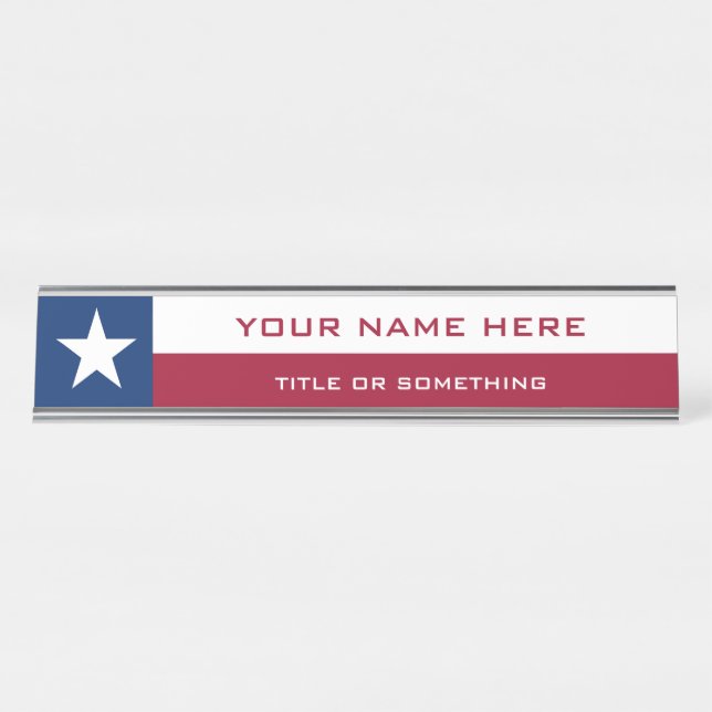 Placa De Nombre Texas (Anverso)