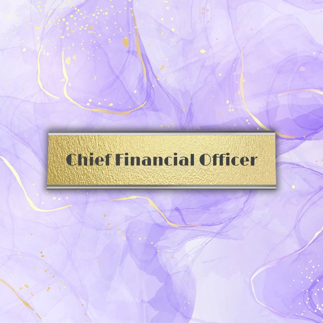 Placa De Nombre Texto negro sobre oro - monograma | (Subido por el creador)