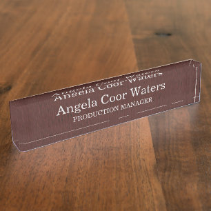Placa De Nombre Textura personalizada del patrón de cuero de Kabul
