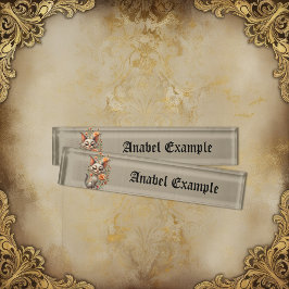 Placa De Nombre The mischievous cat