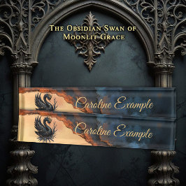 Placa De Nombre The Obsidian Swan of Moonlit Grace. 