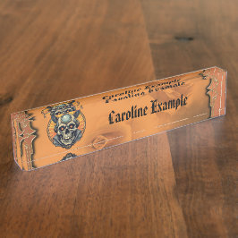 Placa De Nombre The winged skull.