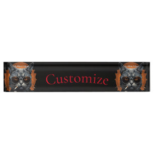 Placa De Nombre Thunder_Cove de gato de cadera de Guay