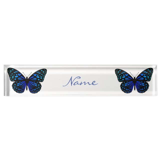 Placa De Nombre Thunder_Cove de mariposa azul (Anverso)