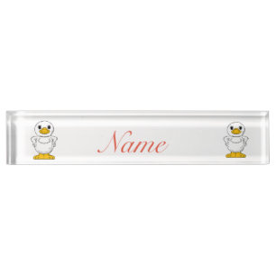 Placa De Nombre Thunder_Cove del pequeño pato blanco