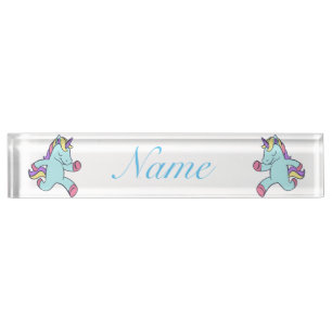 Placa De Nombre Thunder_Cove en ejecución de unicornio azul