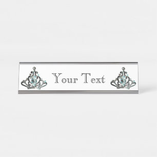 Placa De Nombre Tiara/corona personalizadas