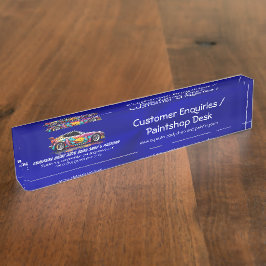 Placa De Nombre Tienda de carrocería automática y pintura de preci