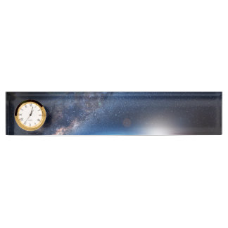 Placa De Nombre Tierra y ciencia espacial