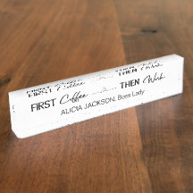 Tipografía divertida oficina en casa en blanco y n