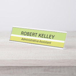 Placa De Nombre Título profesional moderno de oficina simple