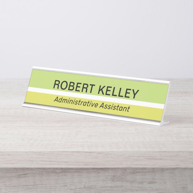 Placa De Nombre Título profesional moderno de oficina simple (Anverso)