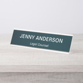 Placa De Nombre Título profesional moderno de oficina simple