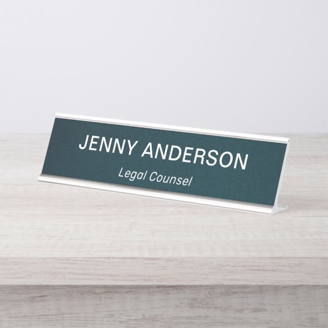 Placa De Nombre Título profesional moderno de oficina simple (Anverso)