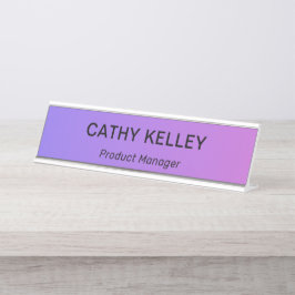 Placa De Nombre Título profesional moderno de oficina simple