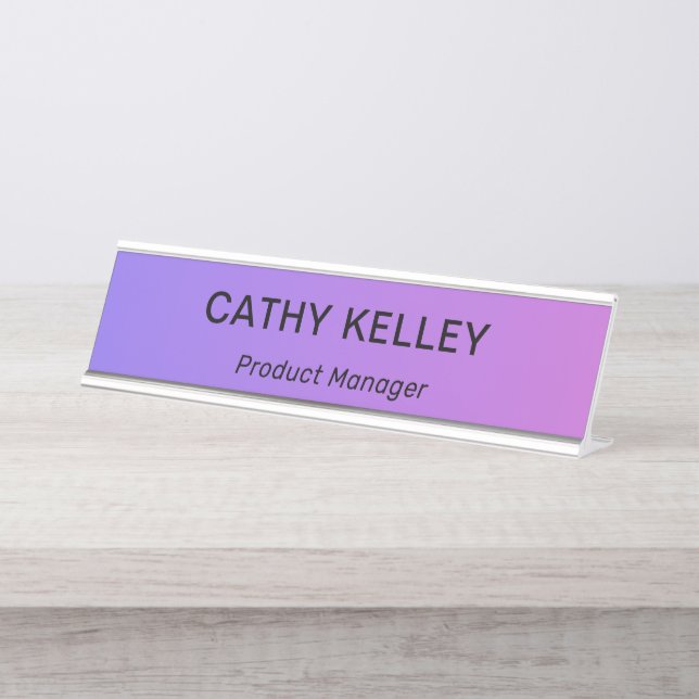 Placa De Nombre Título profesional moderno de oficina simple (Anverso)