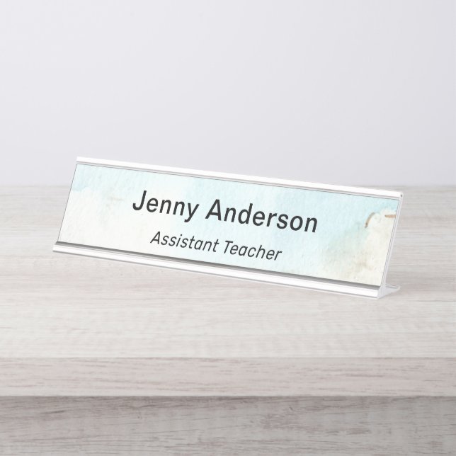 Placa De Nombre Título profesional moderno de oficina simple (Anverso)