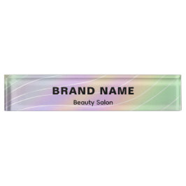 Placa De Nombre Trendy Hologram Esthetician Feminine Style