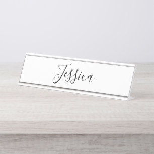 Placa De Nombre Tu nombre Guión elegante