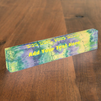 Placa De Nombre TyeDye