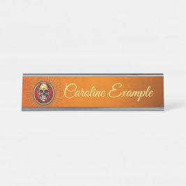 Placa De Nombre Un cráneo