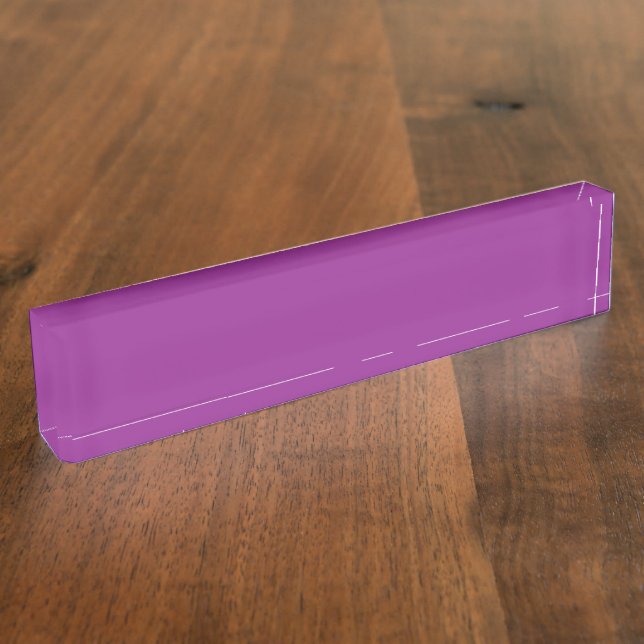 Placa De Nombre Una combinación de tonos de fondo degradado rosado (Lateral)