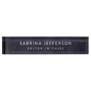 Placa De Nombre Único elegante llano simple Minimalista