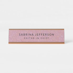 Placa De Nombre Único elegante llano simple Minimalista