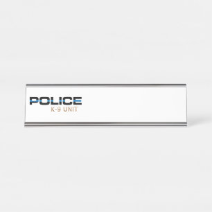 Placa De Nombre Unidad de policía K9